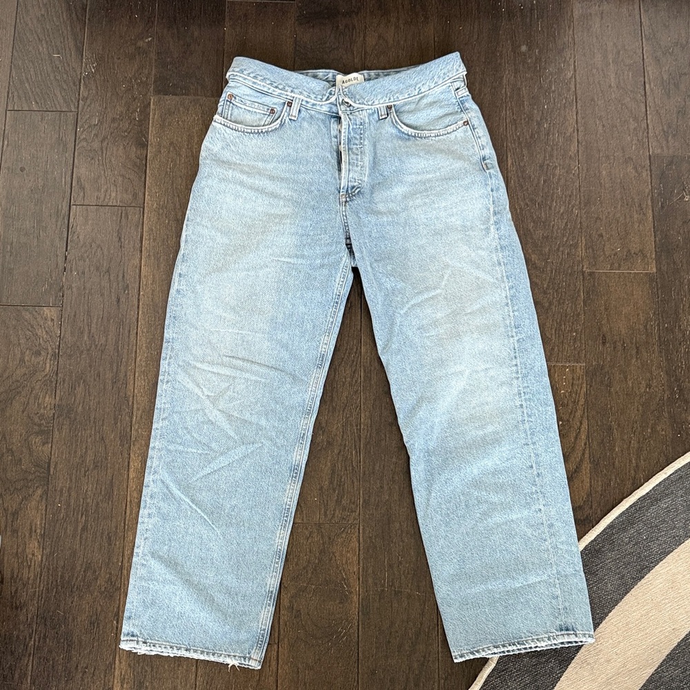Agolde Light Blue Women's Wide Leg Jeans